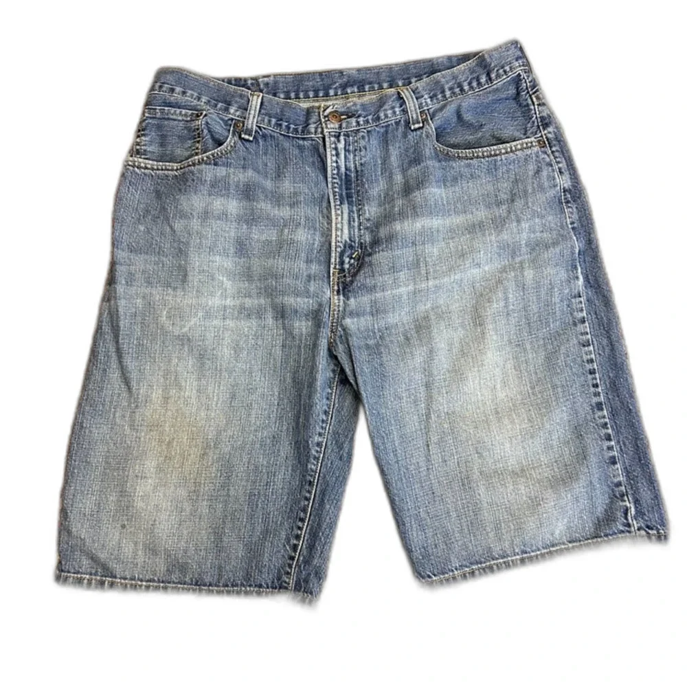Levi's 569 Men's Blue Denim Loose Straight Leg Jean Shorts Jorts Size 38